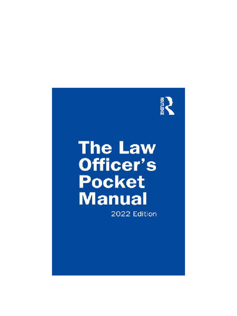 The Law Officer's Pocket Manual: 2022 Edition John G. Miles Online ...
