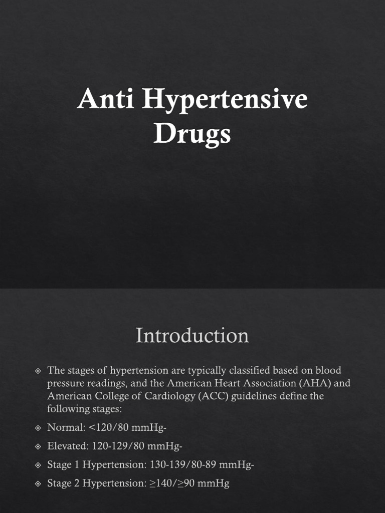 Anti Hypertensive Pharmacology | PDF | Hypertension | Drugs