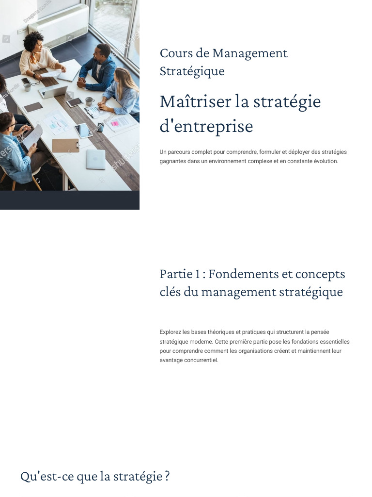 Cours de Management Strategique | PDF | Responsabilité sociétale des ...