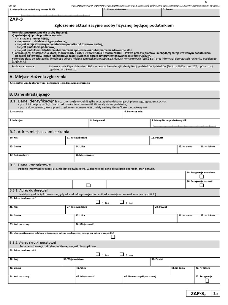 Zap 3 Form | PDF