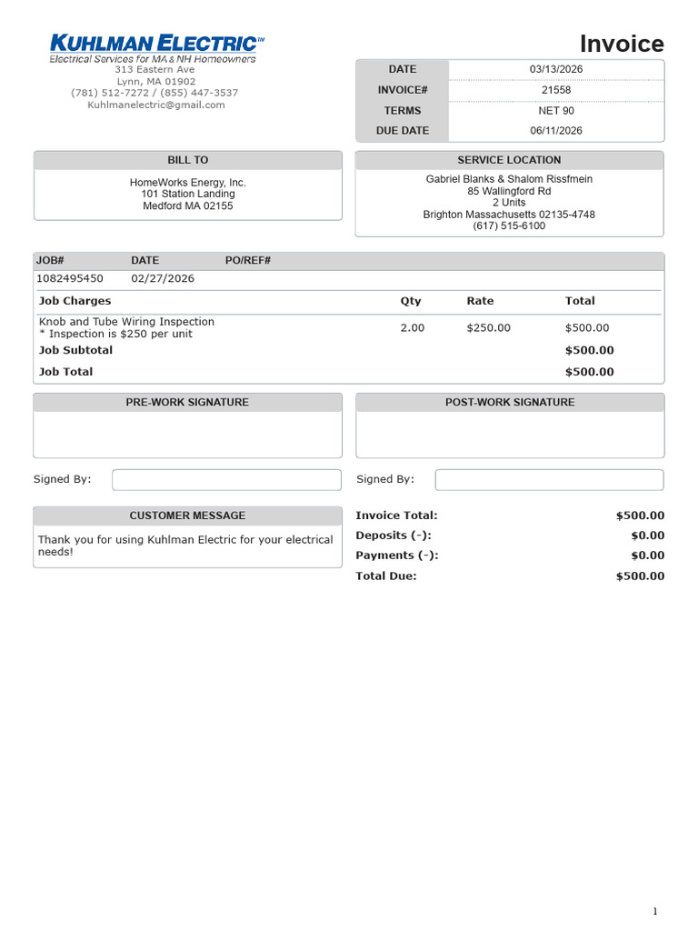 Invoice 21558 | PDF