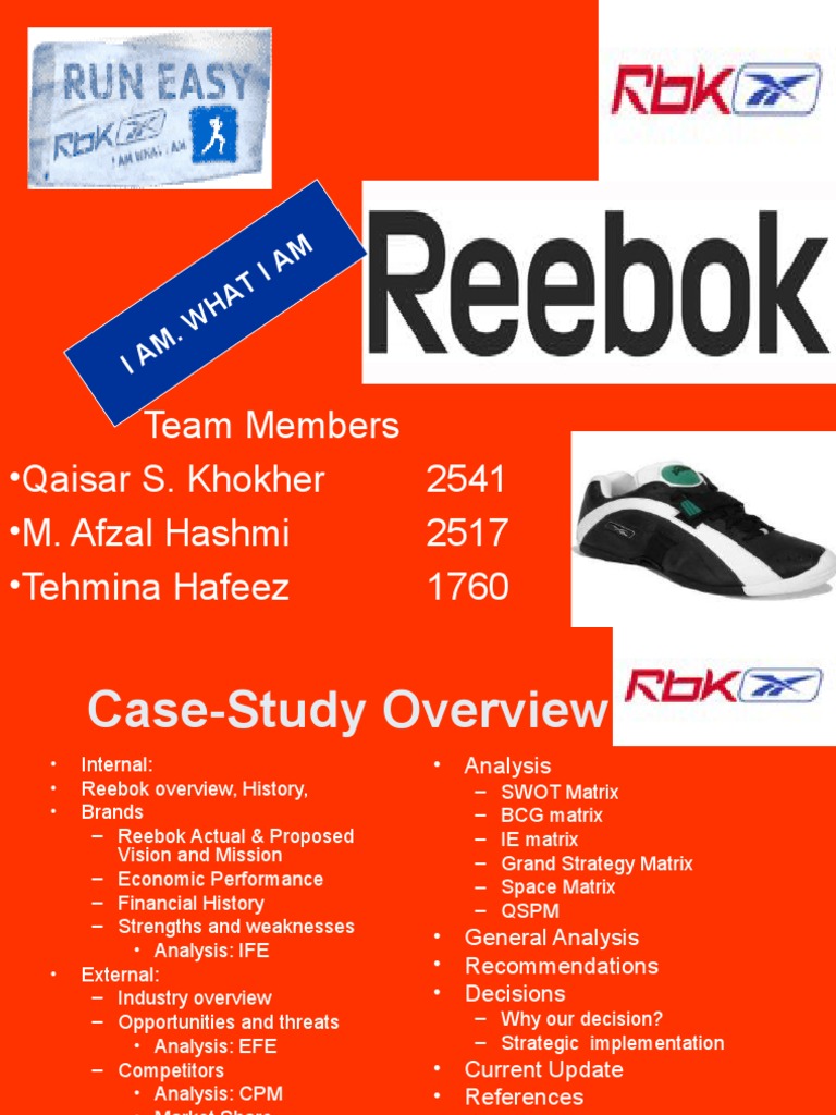 reebok mission and vision