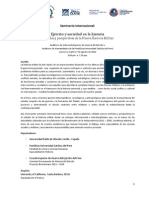 Seminario Internacional "Ejército y Sociedad en La Historia. Métodos y Perspectivas de La Nueva Historia Militar"