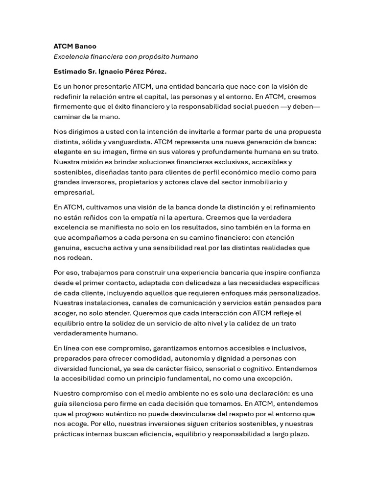 De ATCM para El Sr. Ignacio Pérez Pérez | PDF