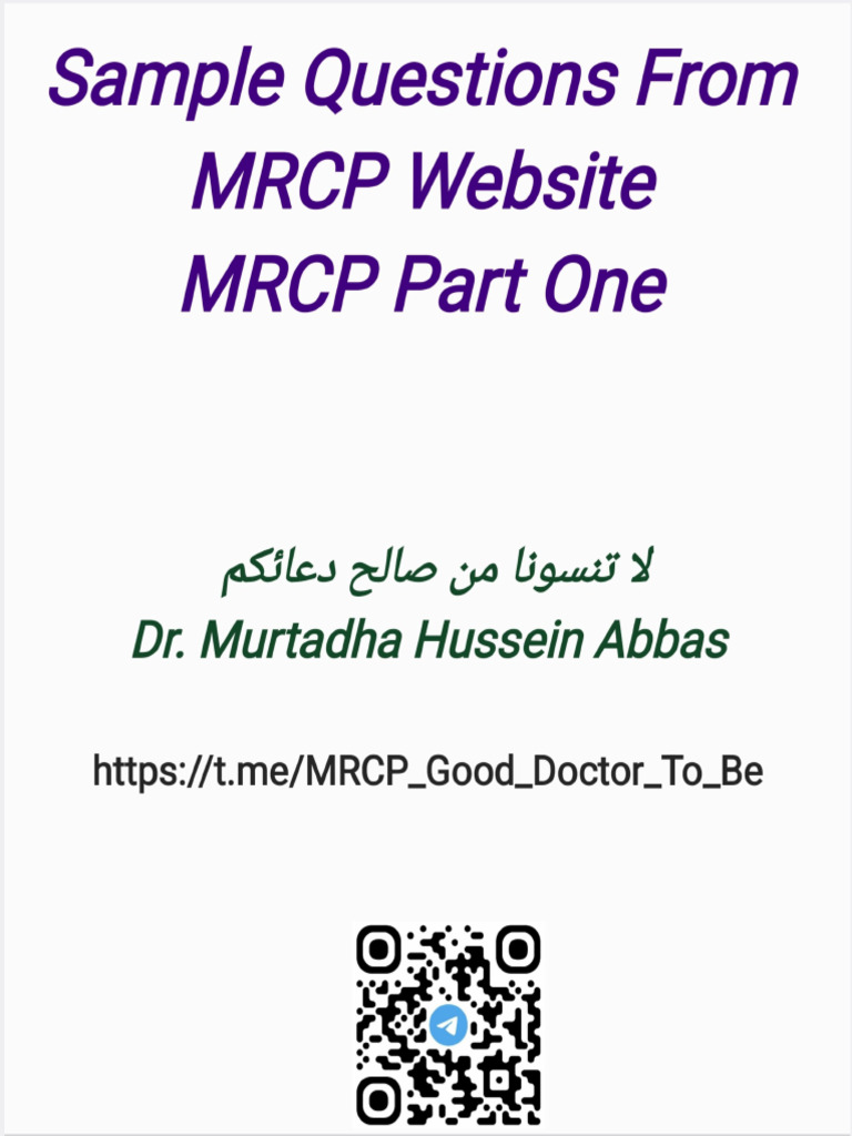 MRCP Part One Sample Questions | PDF
