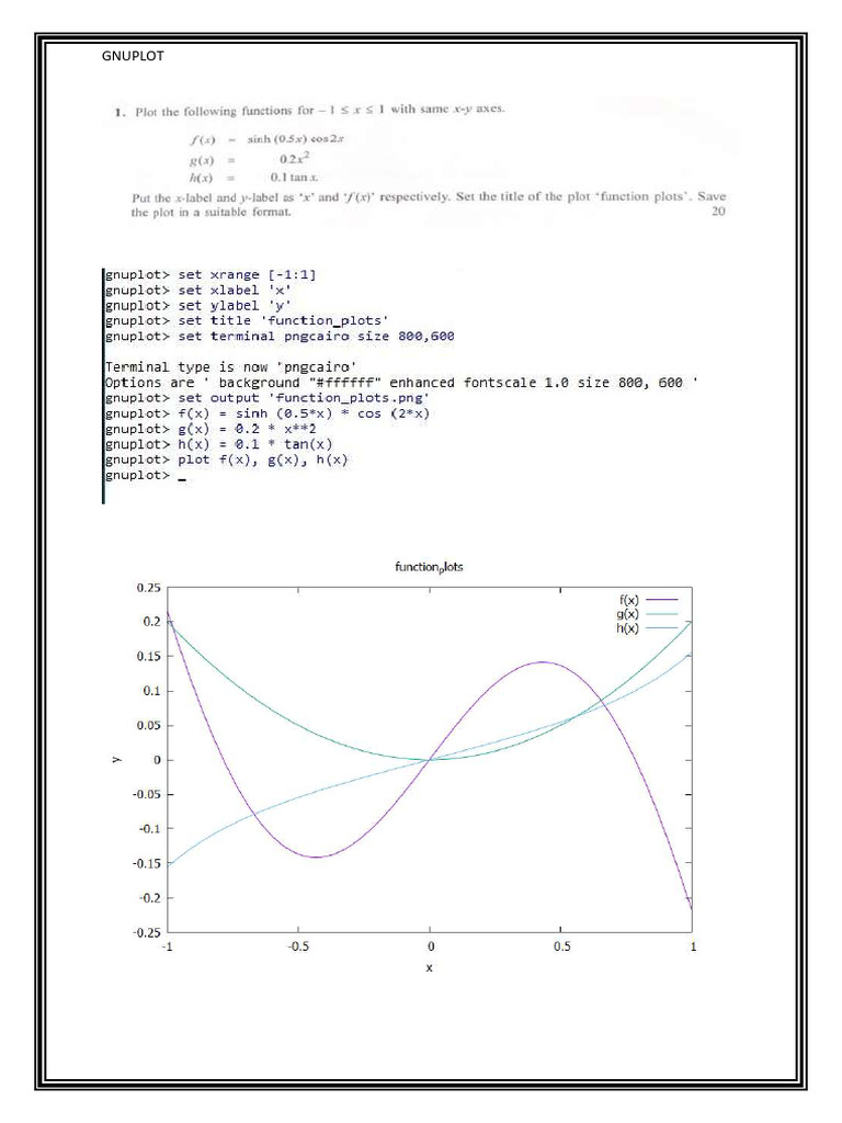 Gnuplot For Hons - Solutions | PDF