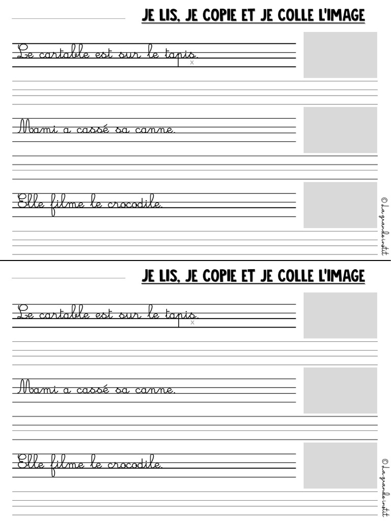 Je Lis Je Copie Je Colle - Exercices | PDF