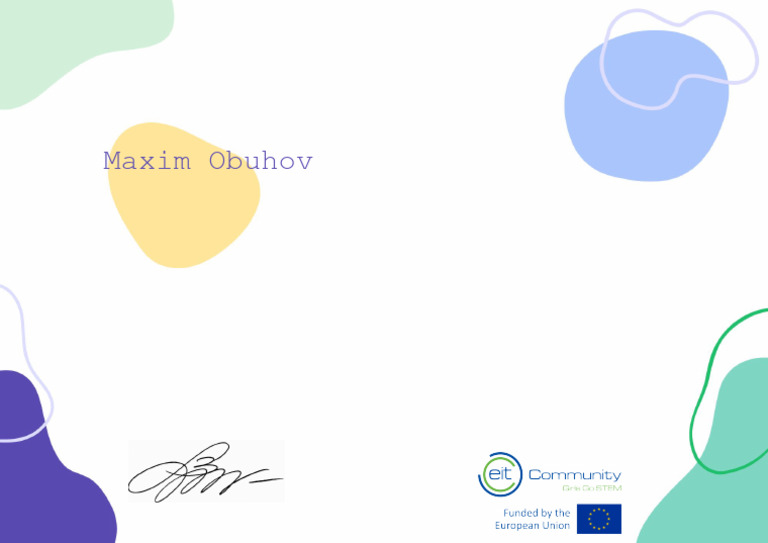 Maxim Obuhov: Learning Pathway Certificate | PDF