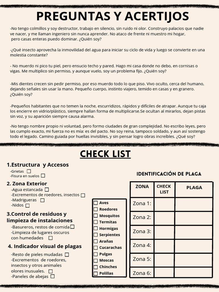 Hackathon CHECKLIST Plagas | PDF | Insectos | Zoología