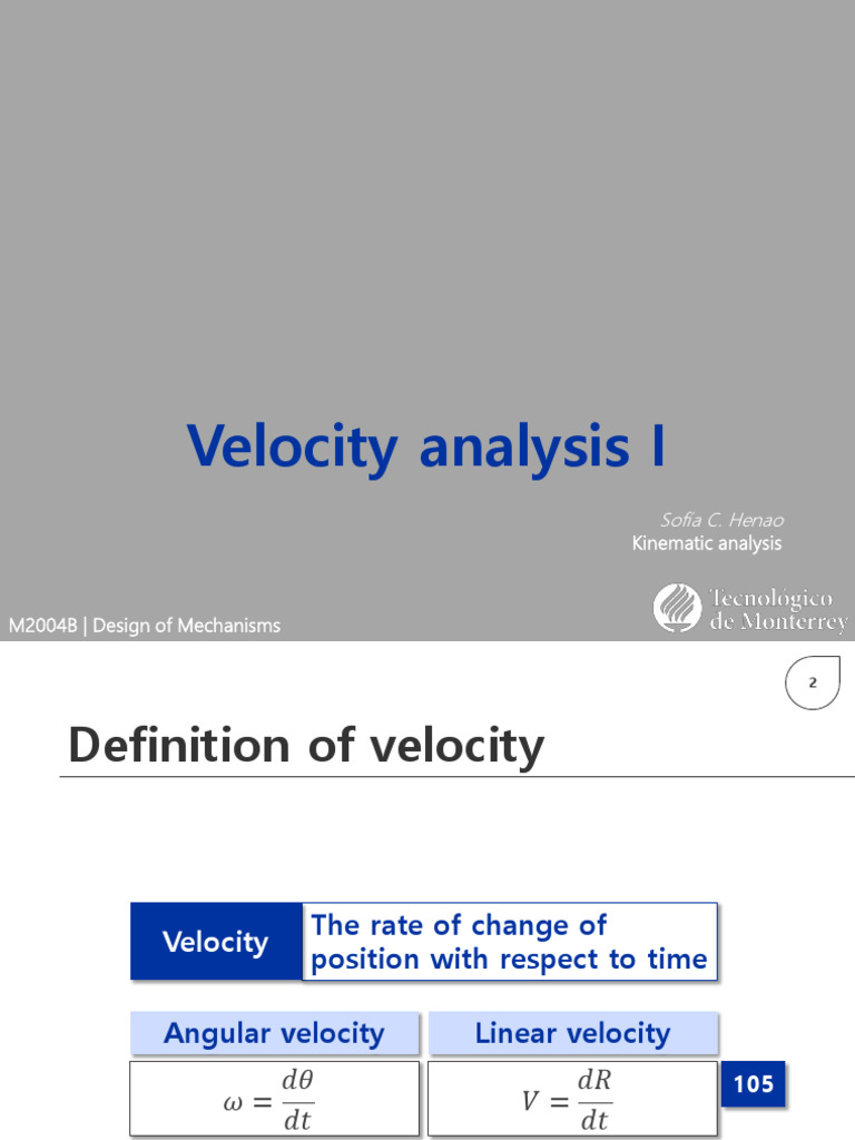 2.3 Velocity Analysis | PDF | Velocity | Rotation