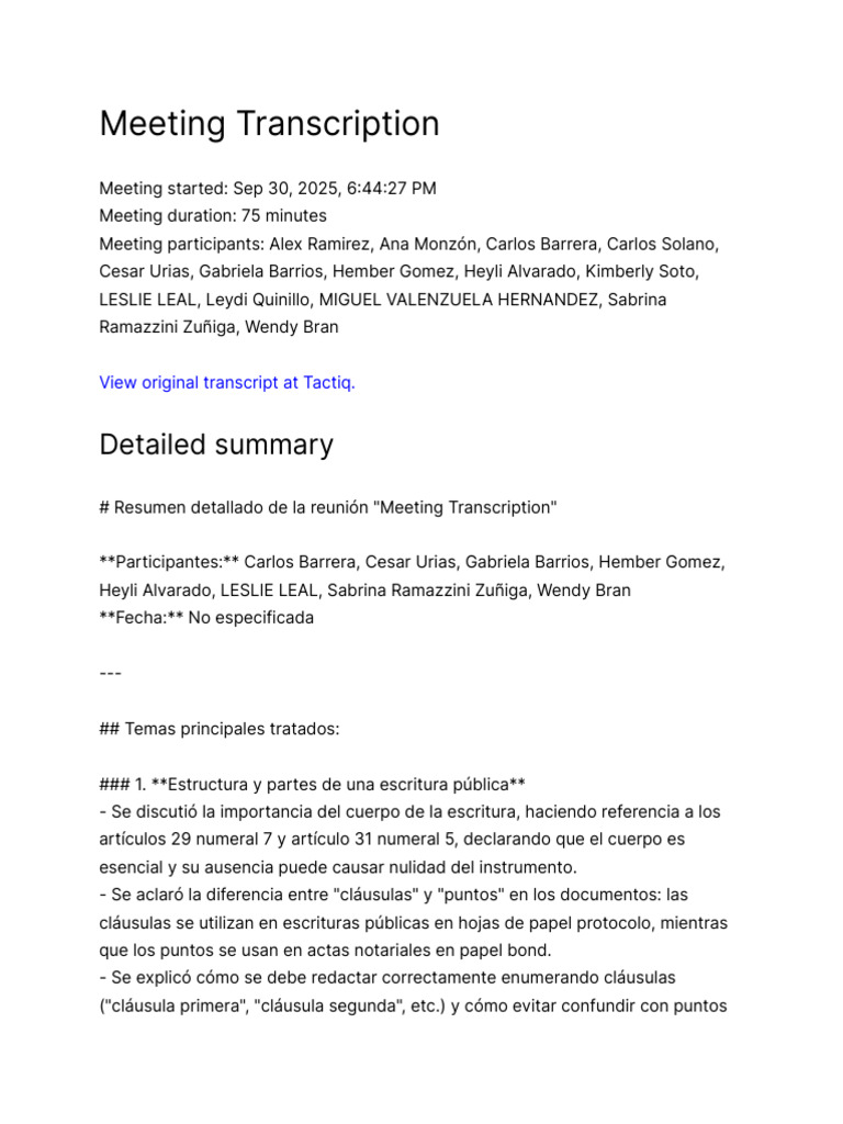 Meeting Transcription | PDF | Ley común | Ley de Propiedad