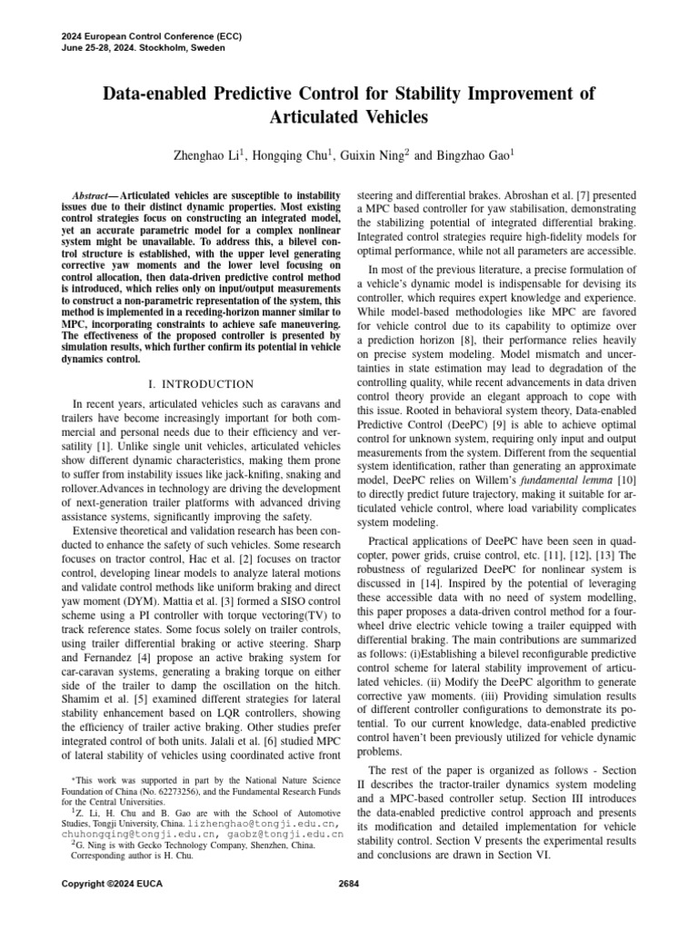 Data-Enabled Predictive Control For Stability Improvement of ...