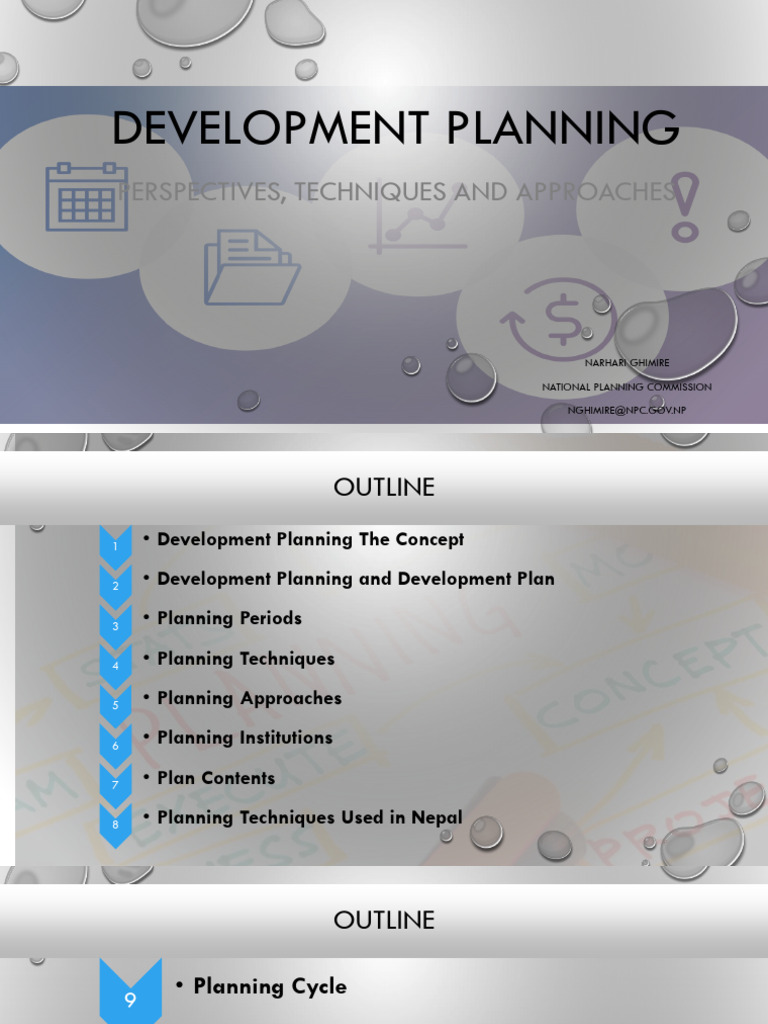 Development Approaches and Techniques of Planning - 0 | PDF | Economies ...