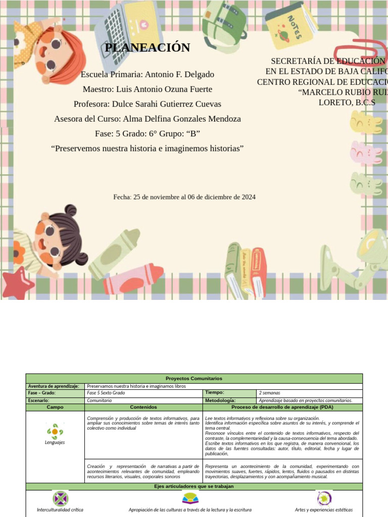 Proyectos Comunitarios | PDF | Aprendizaje | Libros