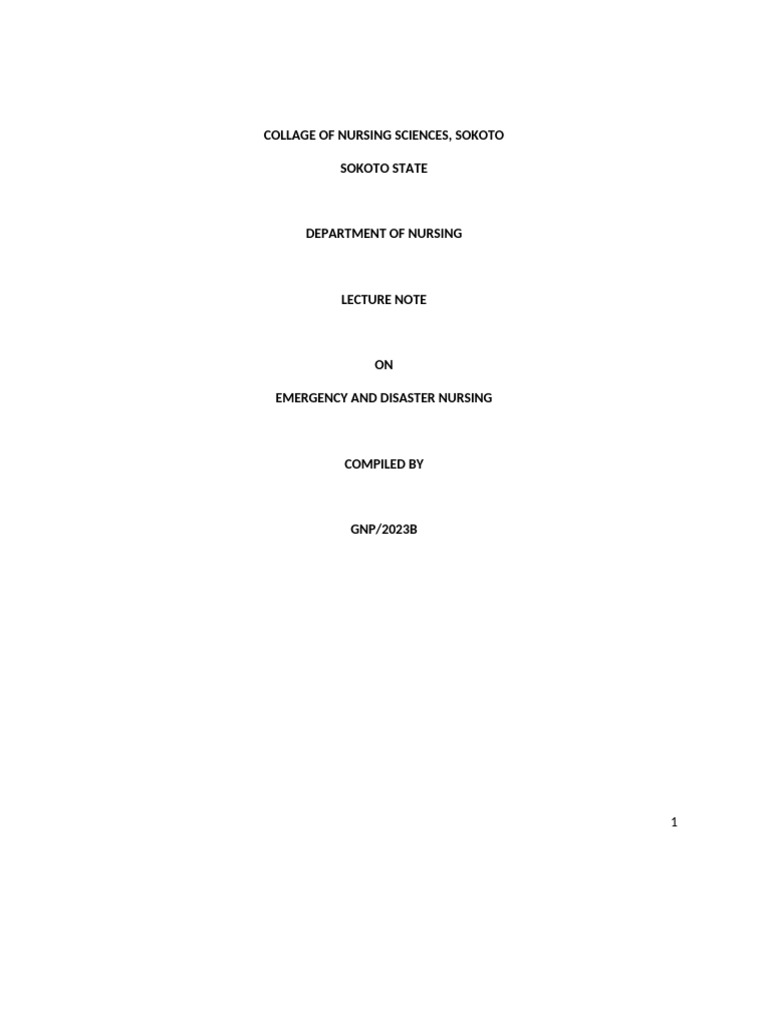 Emergency and Disaster | PDF | Emergency Management | Natural Disasters