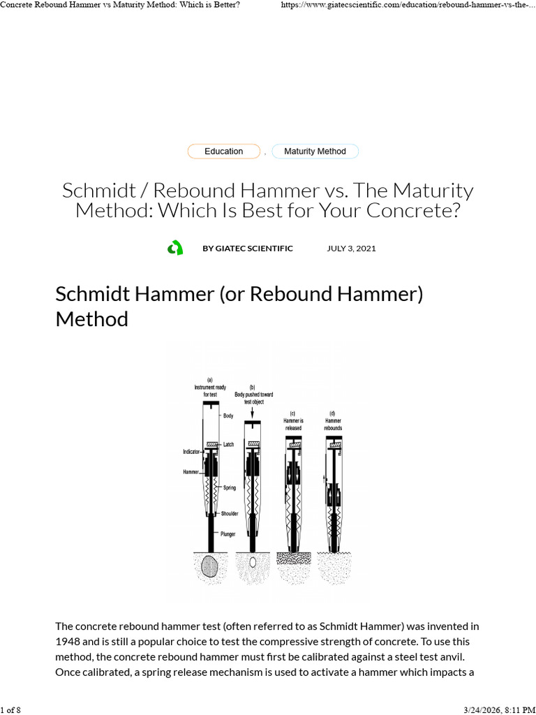 Concrete Rebound Hammer Vs Maturity Method - Which Is Better | PDF ...