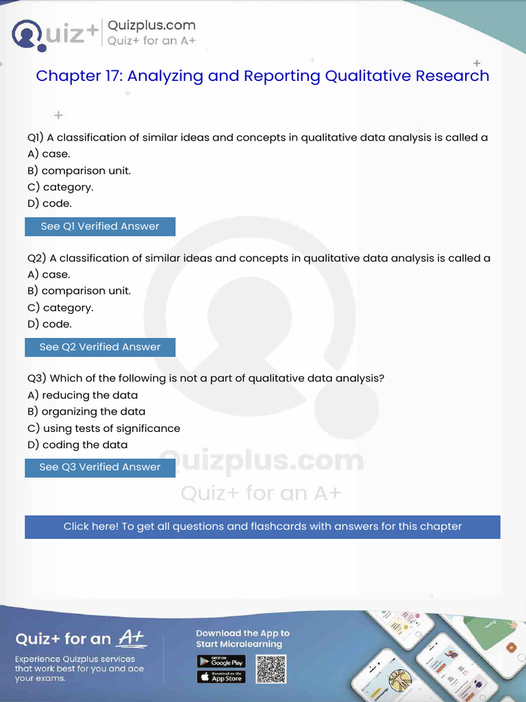 A Classification of Similar Ideas and Concepts in Qualitative Data ...