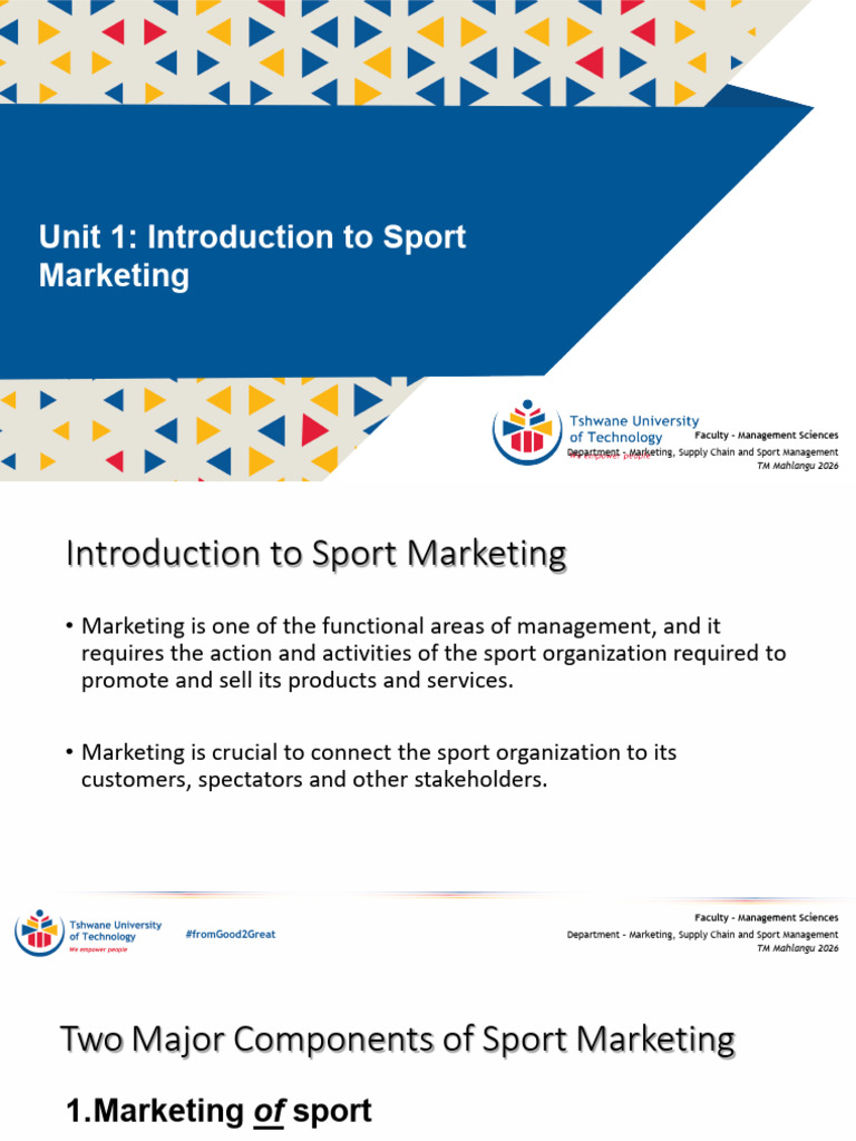 Unit 1 - Introduction Sport Marketing | PDF | Marketing | Market ...