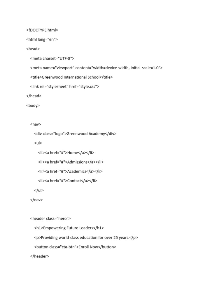 Doctype HTML | PDF