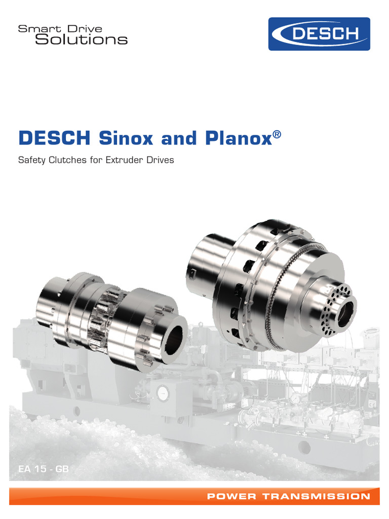 DESCH Sinox and Planox Safety Clutches For Extruder Drives | PDF ...
