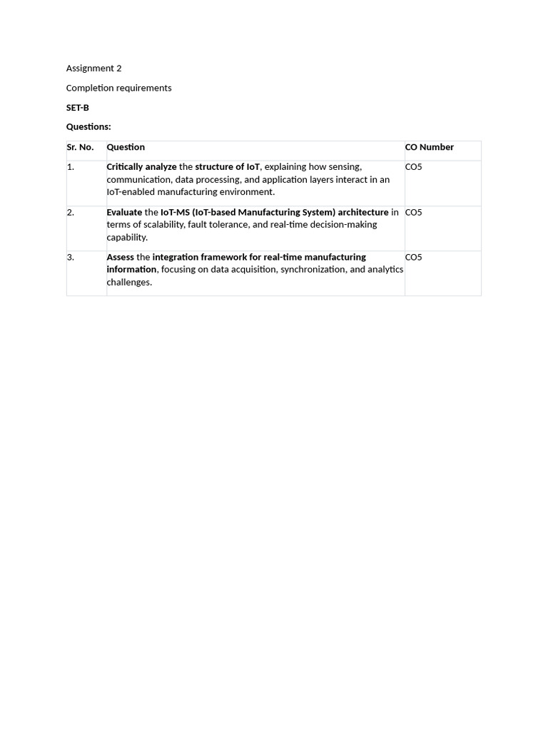 IOT - MS Assignment 2 | PDF