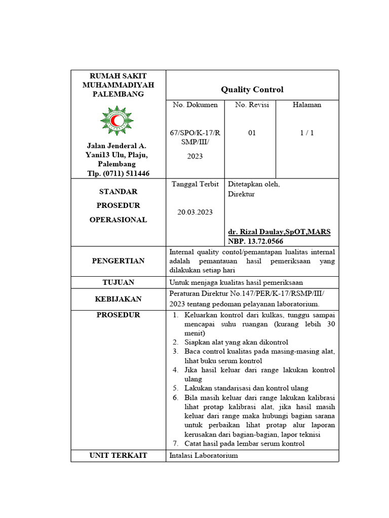 Quality Control | PDF