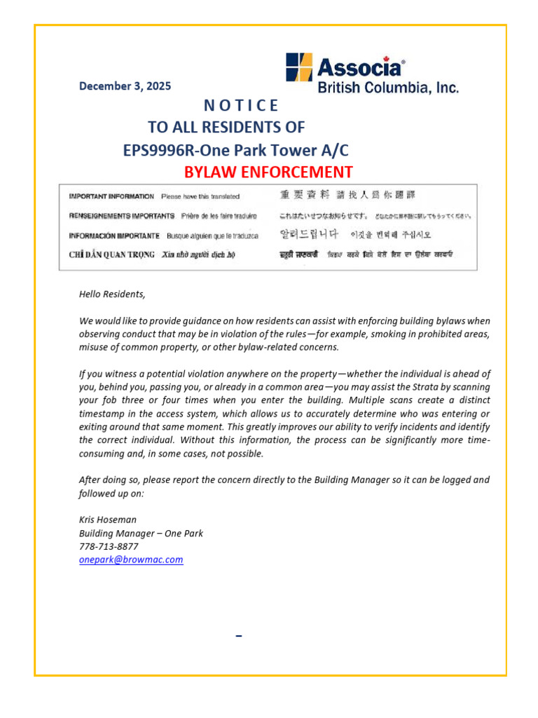 Bylaw Enforcement Notice | PDF