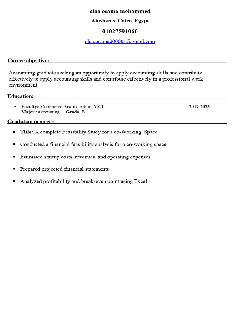 Alaa CV | PDF