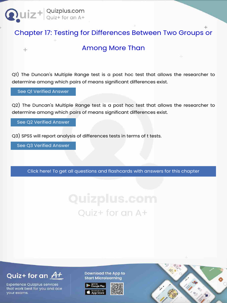 The Duncans Multiple Range Test Is A Post Hoc Test That Allows The ...