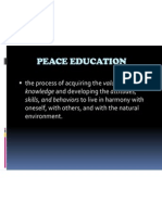 Peace Education: The Process of Acquiring The Values, The