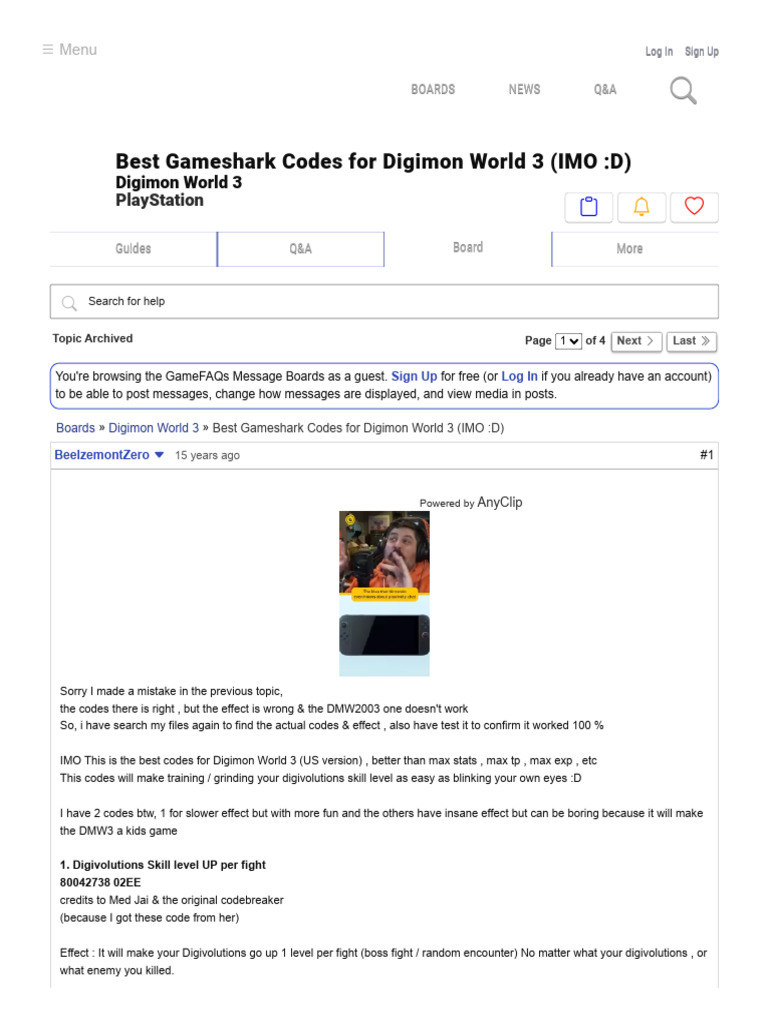 digimon digital card battle gameshark codes Digimon - Digital Card Battle - PlayStation - Cheat Codes #cheatcodes  #emulator #psone #psx