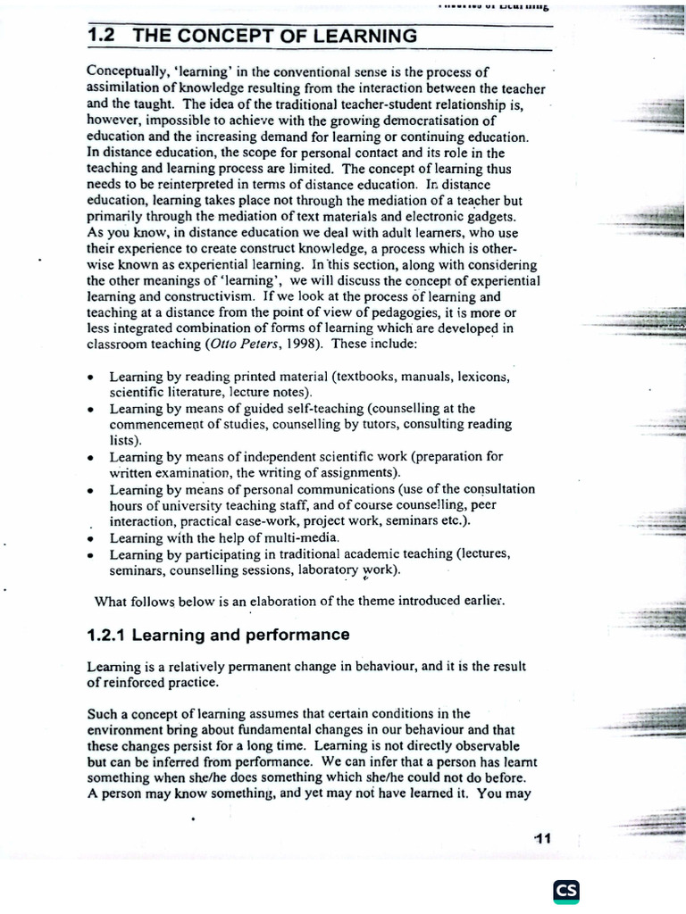 The Concept of Learning | PDF
