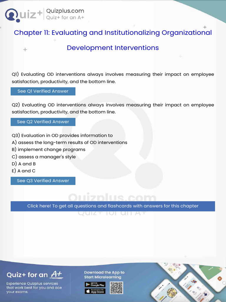 Evaluating Od Interventions Always Involves Measuring Their Impact On ...