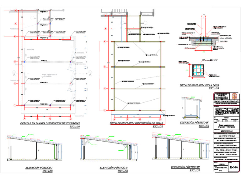 Planos de Estructuras Modificado Techo 1er Nivel y Azotea | PDF