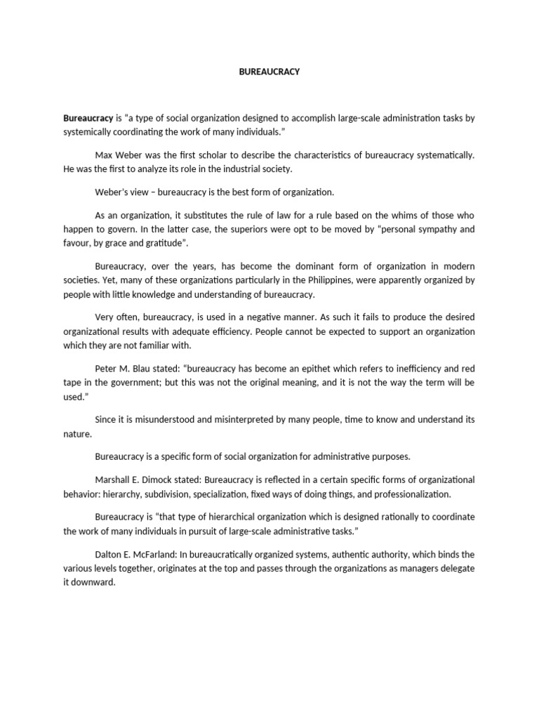 Bureaucracy | PDF | Bureaucracy | Hierarchy
