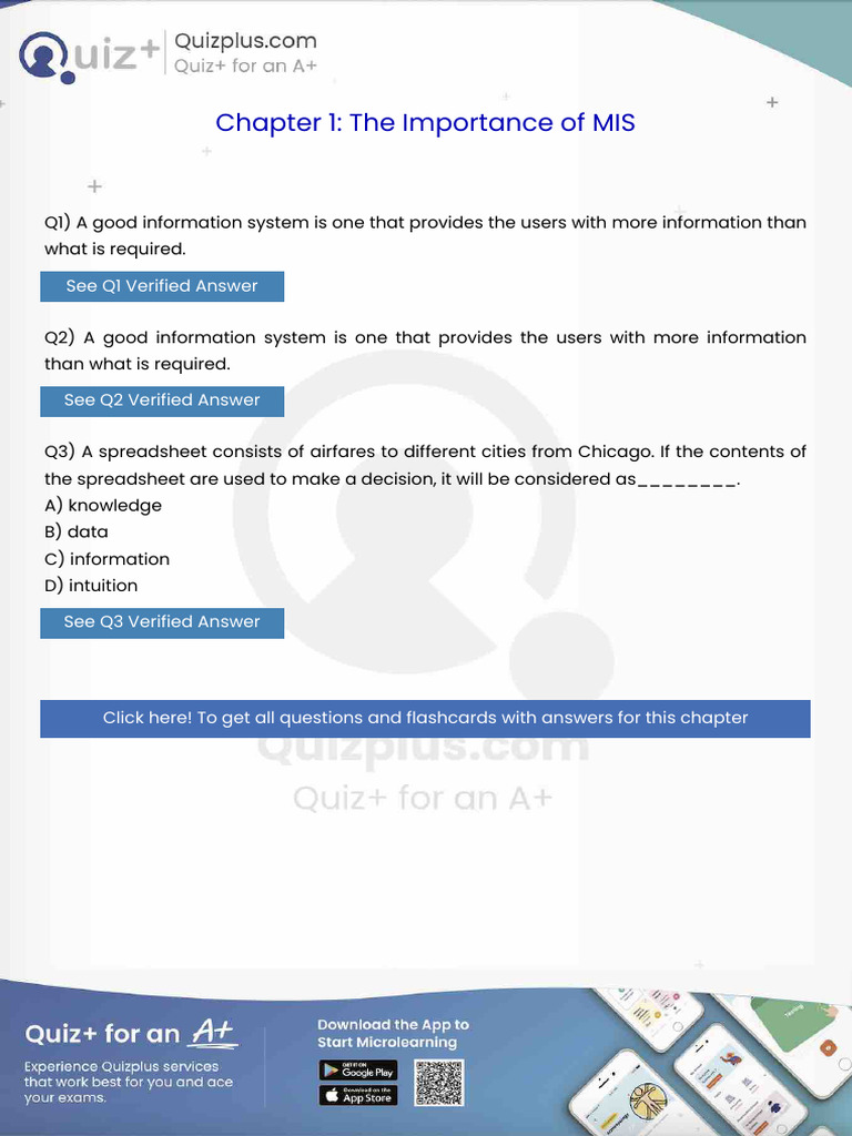 A Good Information System Is One That Provides The Users With More ...