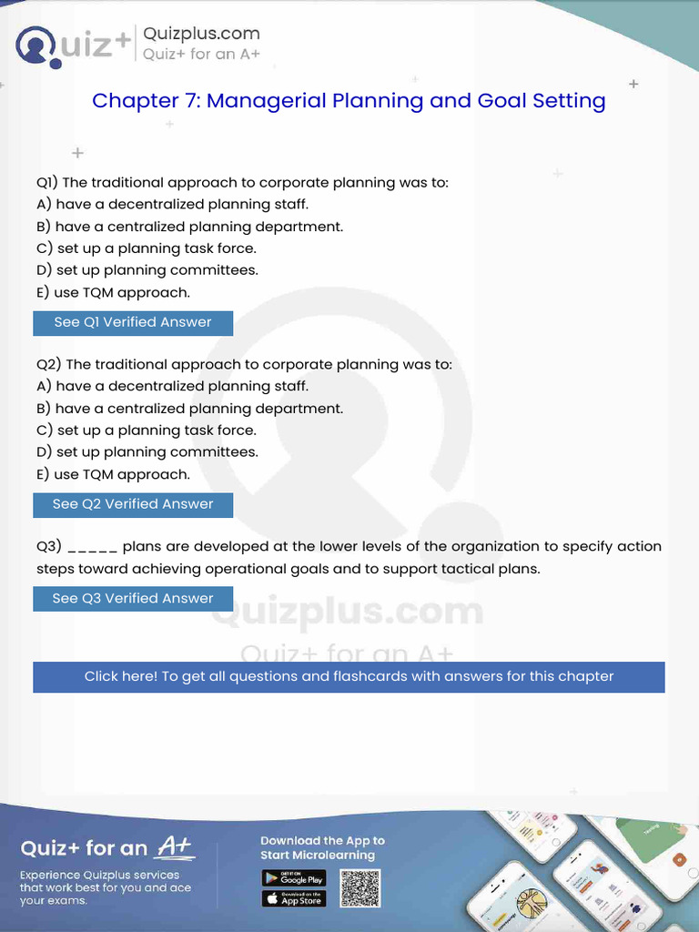 The Traditional Approach To Corporate Planning Was To | PDF | Business ...