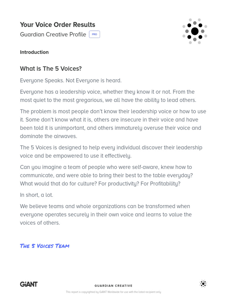 Your Voice Report (Thong Tran) | PDF | Decision Making | Thought