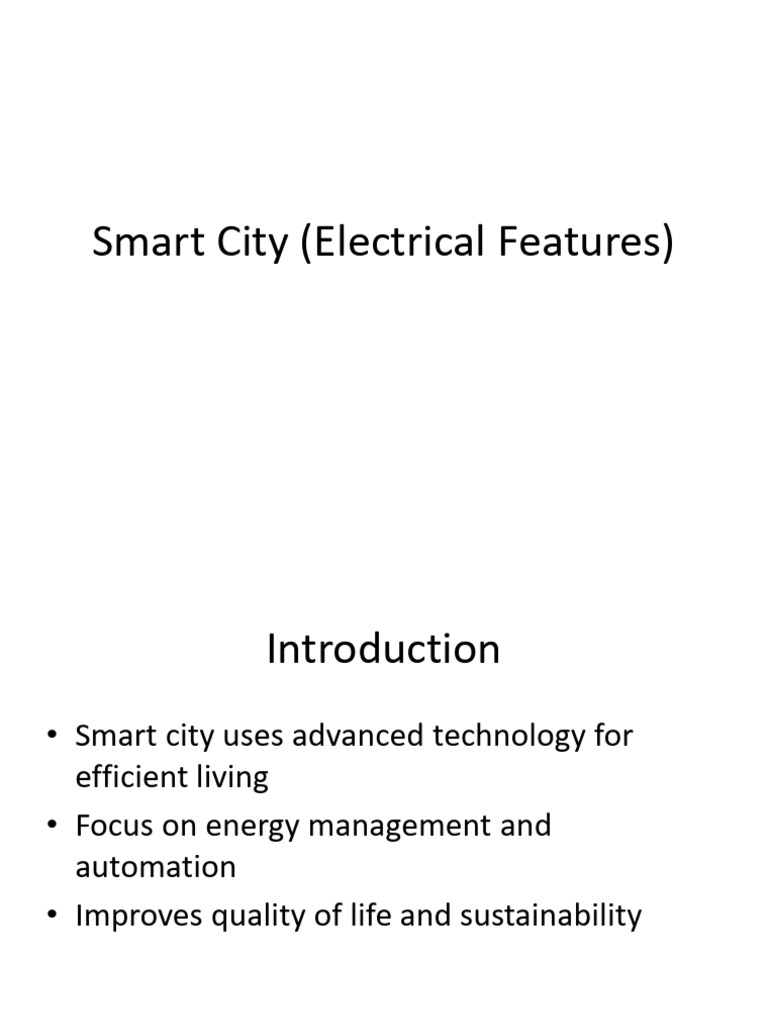 Smart City Electrical Features | PDF | Smart Grid | Electrical Grid