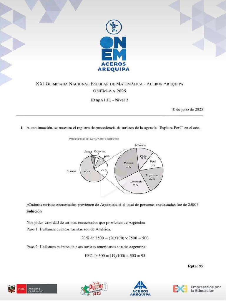 Solucionario Etapa IE ONEM 2025 | PDF