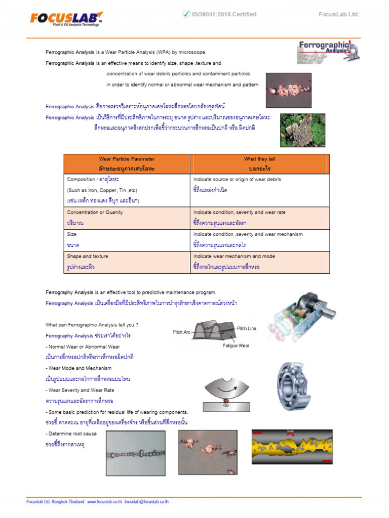 How To Read Ferrography Report | PDF
