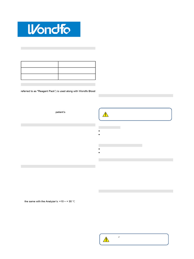 Package Insert - BGA Reagent Pack VN | PDF | Chloride | Acid