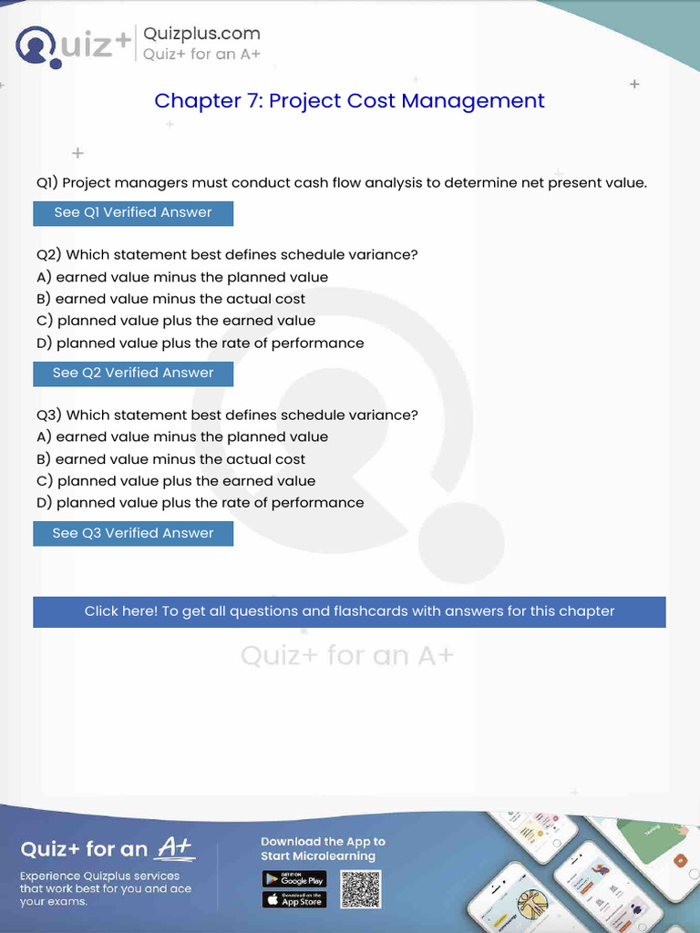Project Managers Must Conduct Cash Flow Analysis To Determine Net ...