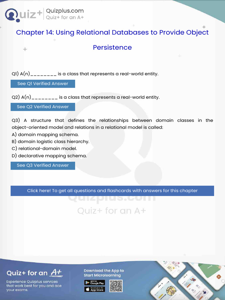 An Is A Class That Represents A Realworld Entity | PDF | Relational ...
