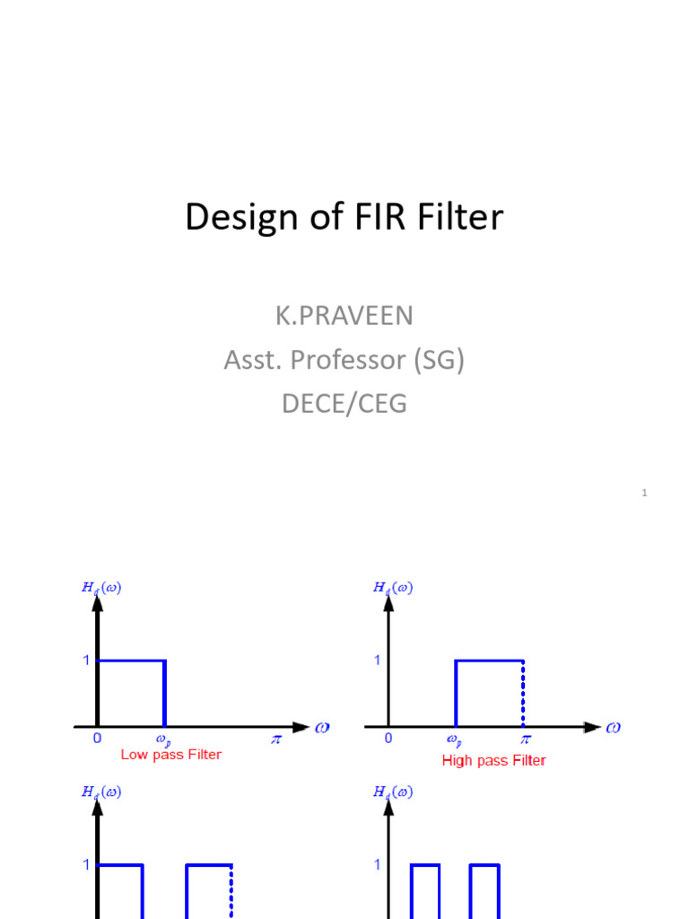 FIR Filter Design | PDF