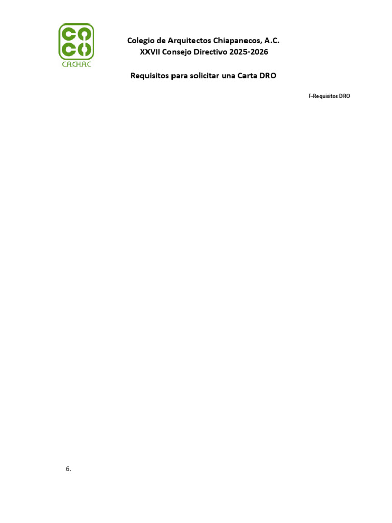 3 Requisitos DRO | PDF