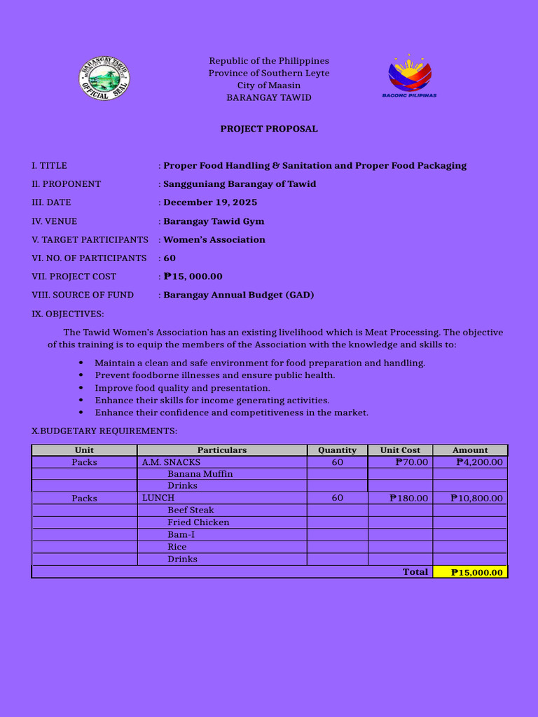 Program Proposal (Women) | PDF