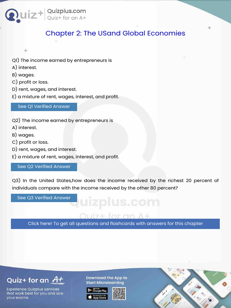 The Income Earned by Entrepreneurs Is | PDF | Elasticity (Economics ...