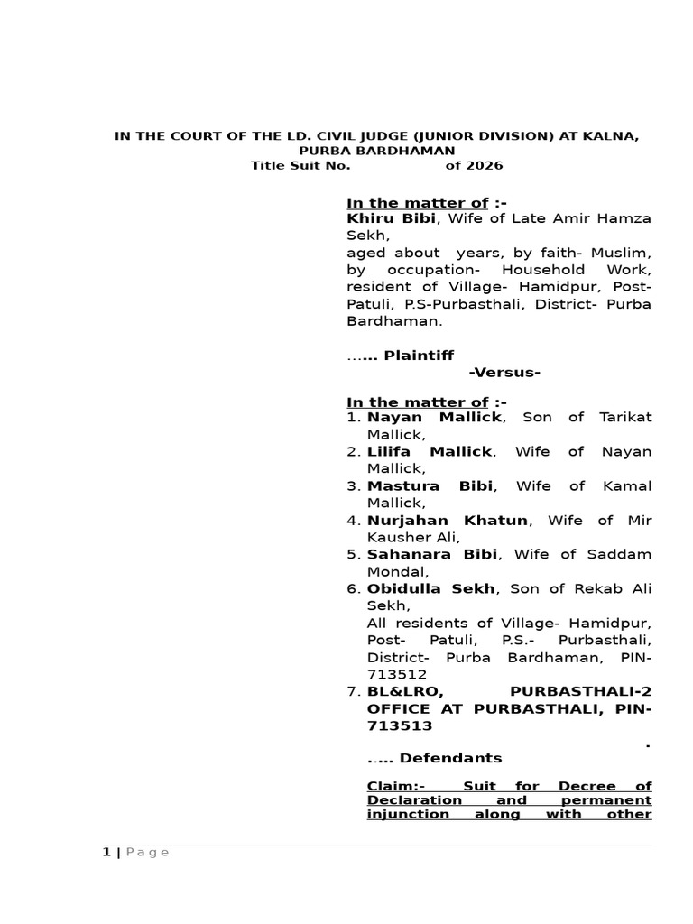 KHIRU BIBI Title Suit | PDF