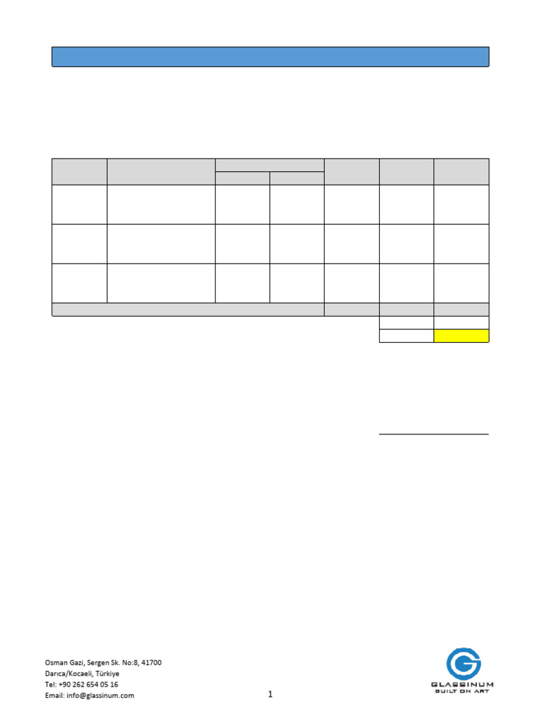 GL 465 - Lagos - Pergola 01 - Rev.1 - Proforma Invoice | PDF